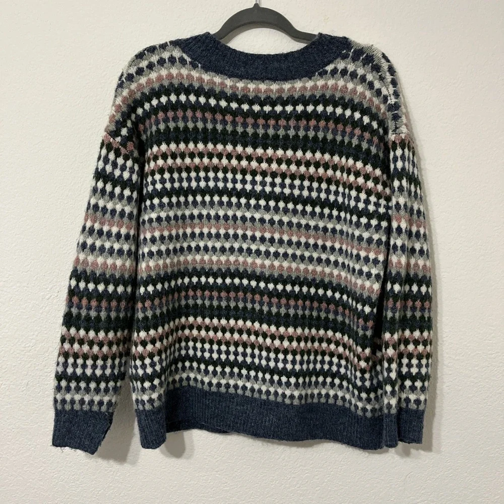Kensie Fair Isle Cardigan‎ Sweater Women M Cozy Boho Cottage-core - Picture 3 of 8